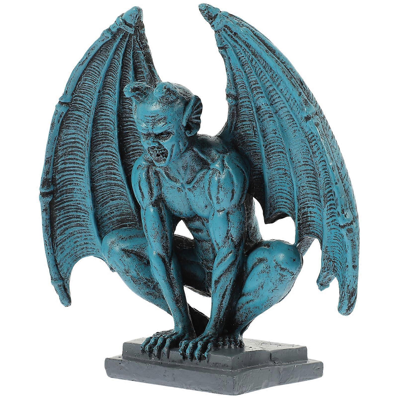 Gargoyle Statue Large Gothic Stone Hanger for Fence Spikes Garden Decor Ref: 8120