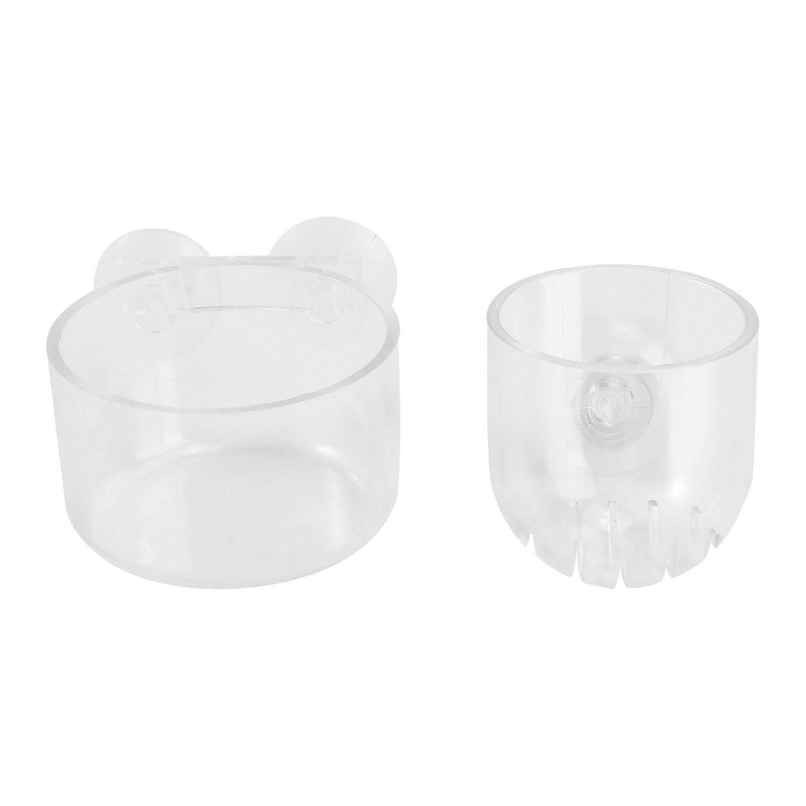 Aquarium Pet Supplies Fish Tank Feeder Cup Bait Holder Aquarium Fish Tank Removable Worm Feeding Circular Design 2Pcs