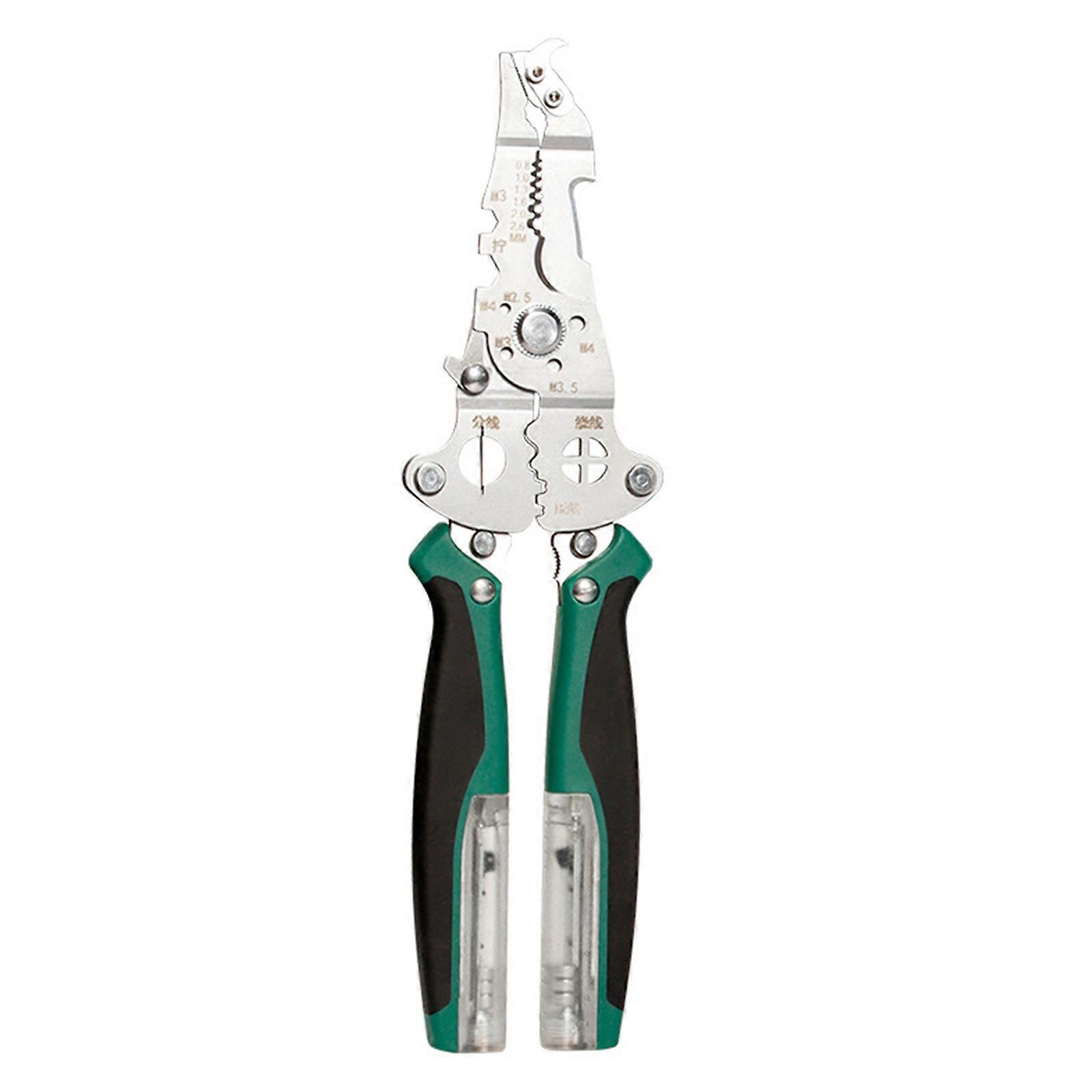 Wire Stripper with Electricity Measurement Function 11 in 1 Wire Stripping Plier for Cutting Pulling Wire Cable