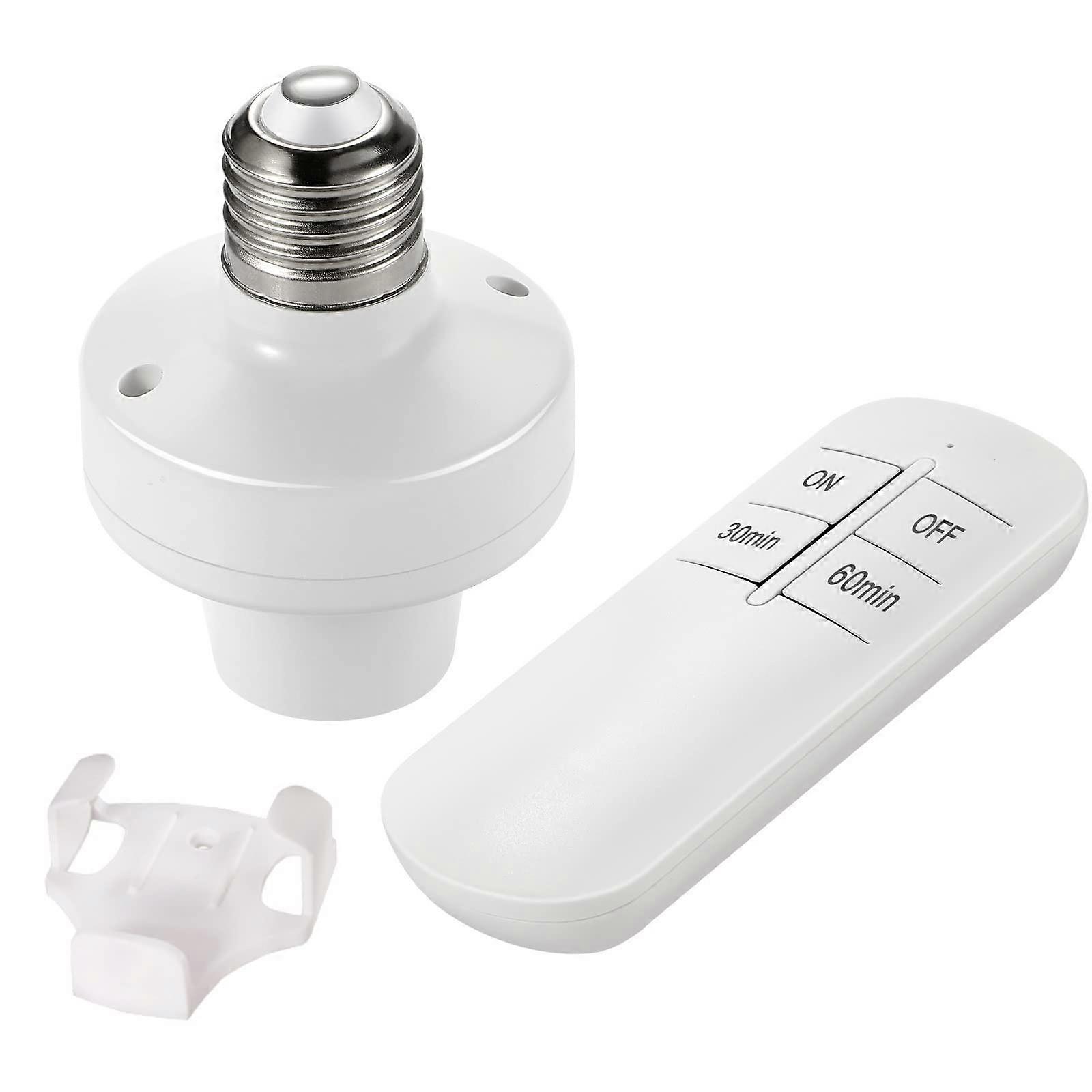 E27 Socket Wireless Remote Control Light Switch Kit, Wireless ON/OFF Timer Switch, LED Lamp Holder, Fan, Bulb (RF Only)