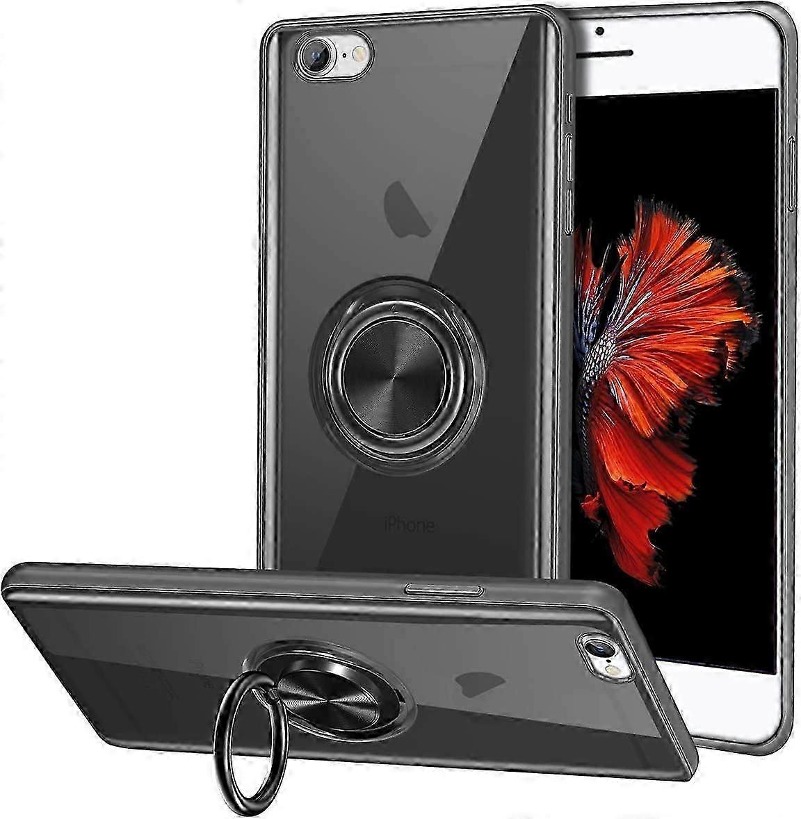 Phone Case Silicone Slim Case with Ring Finger Stand for iPhone Series