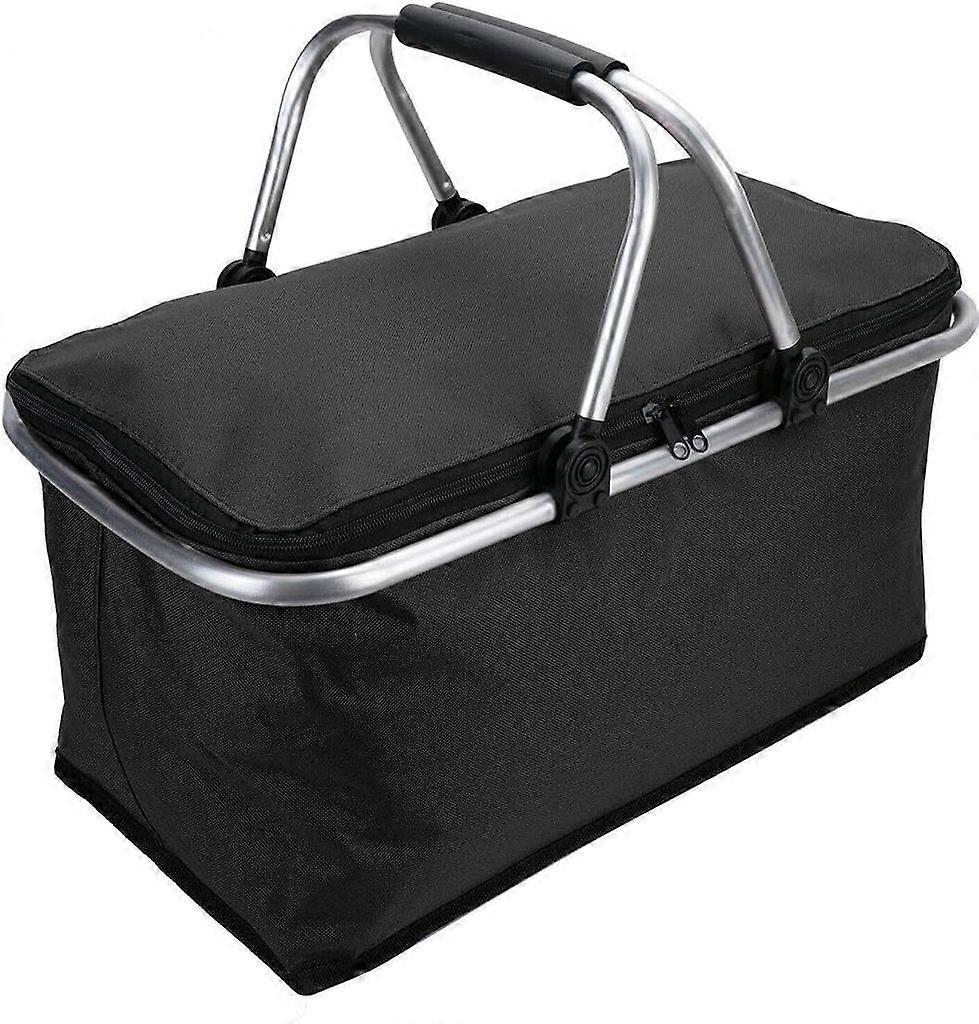 Hopfällbar varukorg, svart