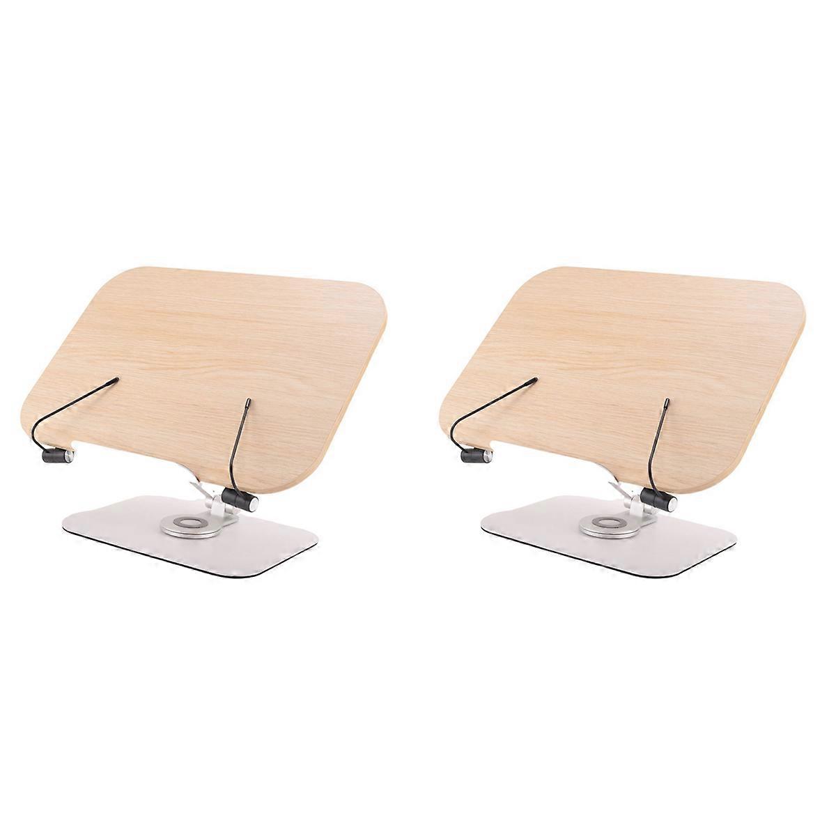 Book Stand for Reading, Adjustable Bracket with 360° Rotating Base