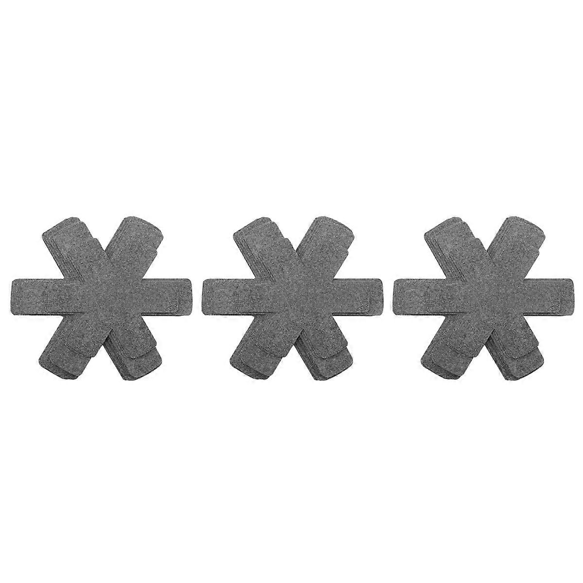 3X Pot Pan Protectors Divider Pads to Prevent Scratching Separate and Protect Surfaces Non-Stick Pan