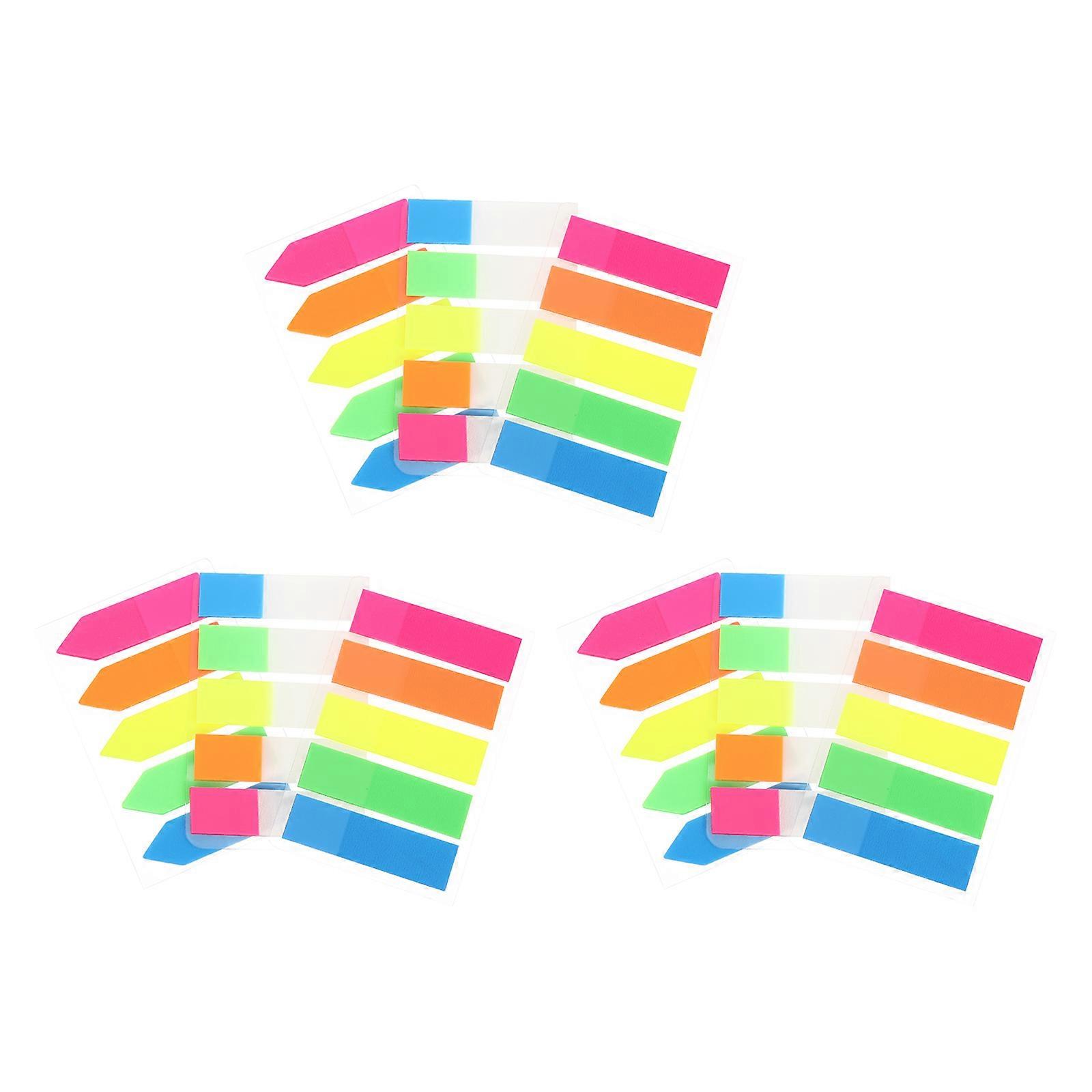 Practical Label Sticker Self-adhesive Label Stickers Recording Reading Office Use Assorted Color 900Pcs