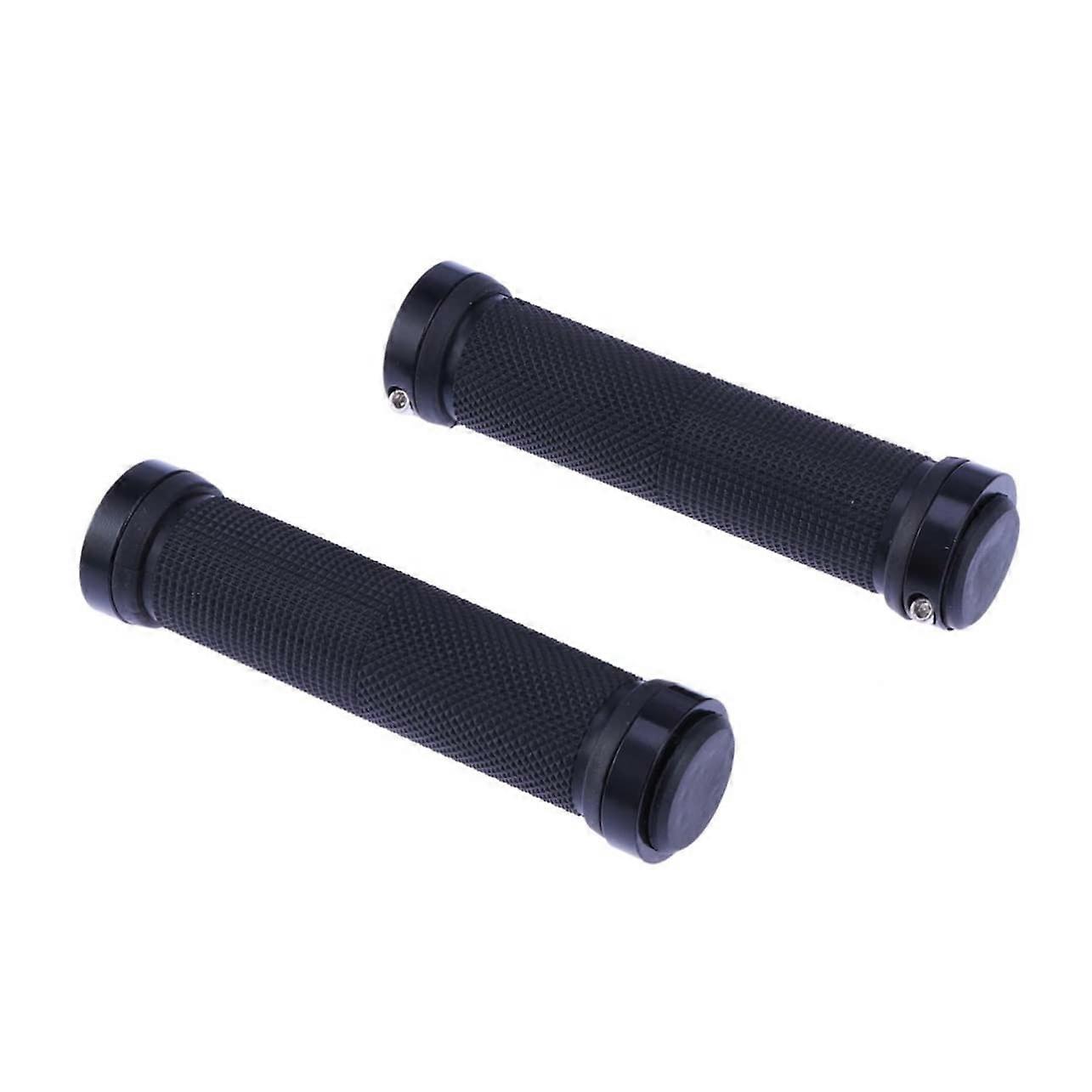 Doppelgriffhülsen Set Aluminiumlegierung Rutschfeste Ergonomische Handgriffe für Mountainbikes Kompatibel mit Standardlenkern
