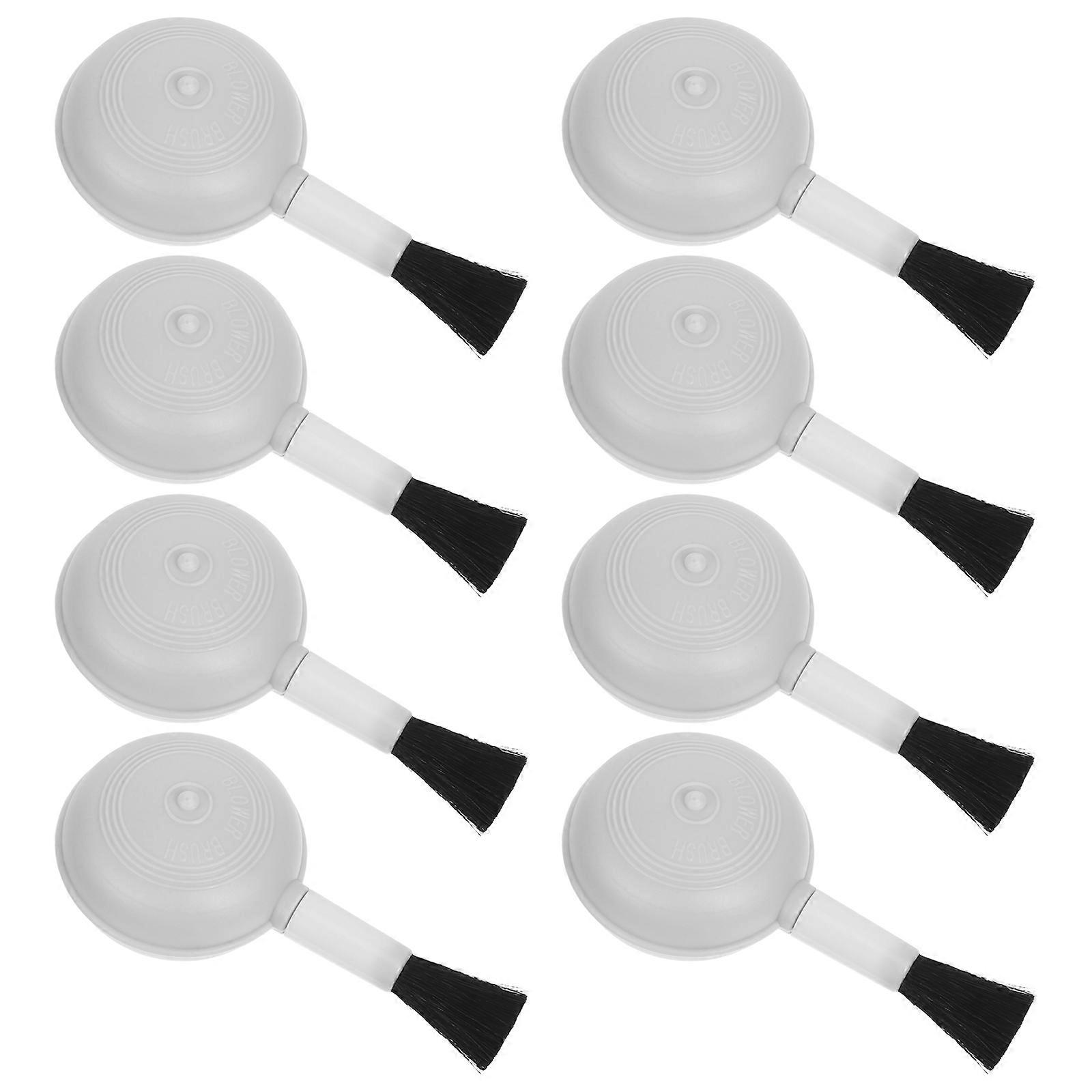 White ABS 2 in 1 Brush and Air Blower Set for Cleaning Camera Lens and Accessories 8 Pieces