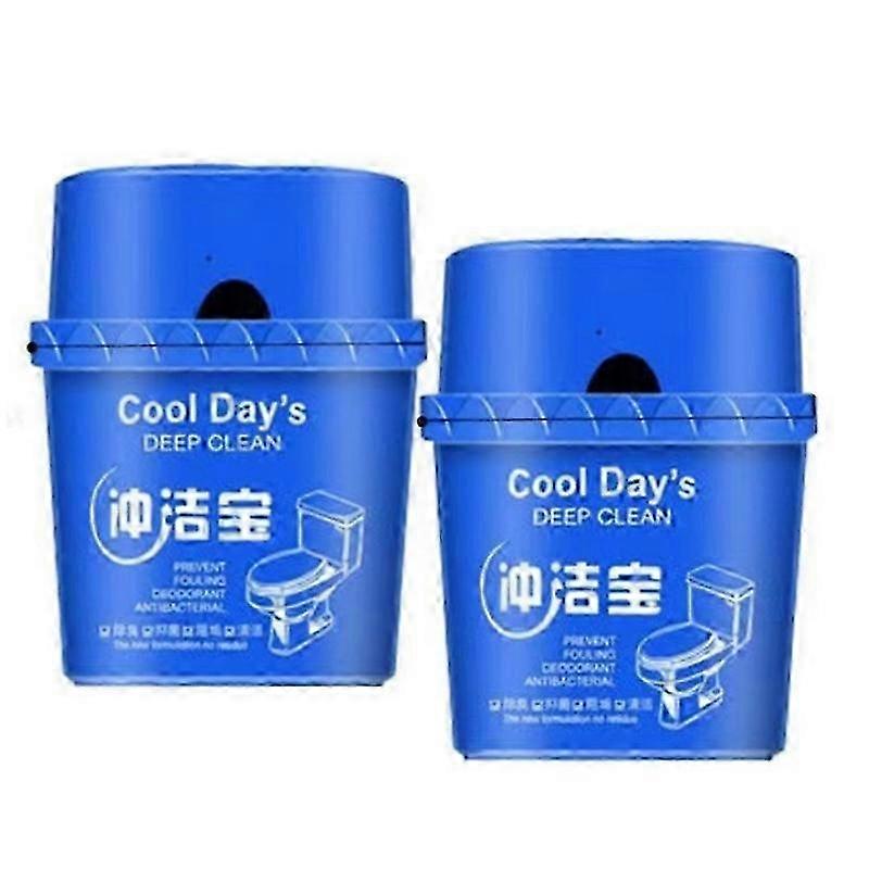 2 قطعة منظف وعاء المرحاض الأوتوماتيكي مزيل البقع تدفق مساعد معبأ في زجاجات فقاعة زرقاء 2500 مرة Fiushes