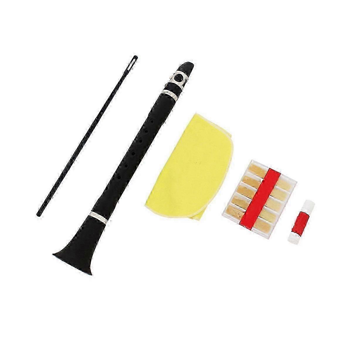 Keyless Clarinet Keyless Clarinet Mini Clarinet Woodwind Instrument Beginners Practice--Black