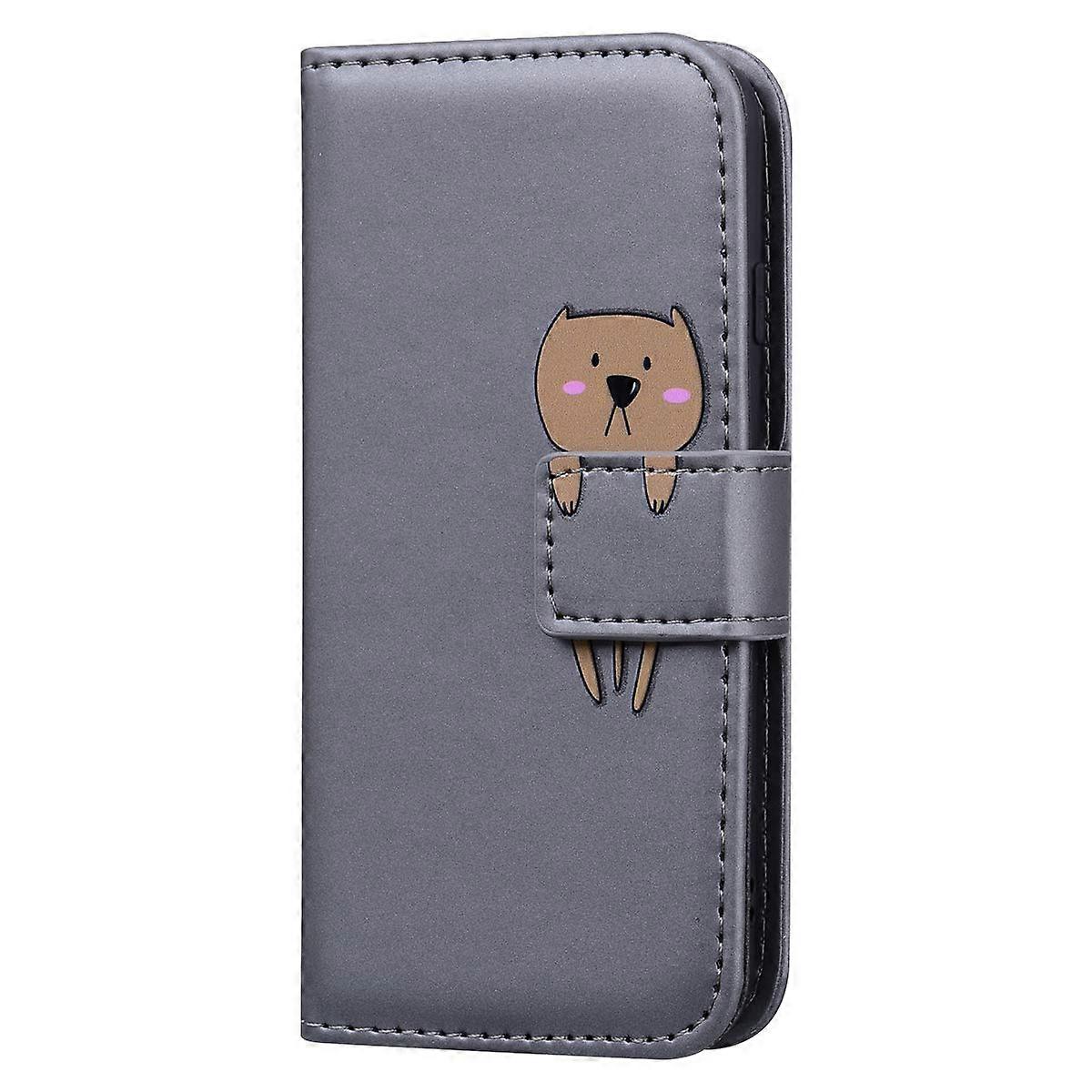 Nadoli Wallet for Samsung Galaxy A25 5G, Cartoon Animal Pattern, Soft TPU, Leather, Magnetic Closure, Card Slots