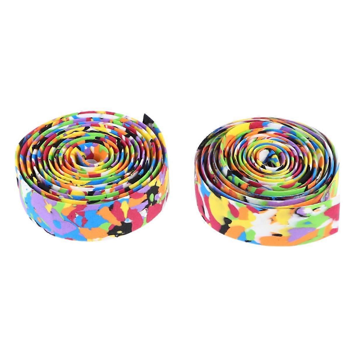 Camouflage Bike Handlebar Tape Set Non-Slip PU for Road and Mountain Bikes with Bar Plugs