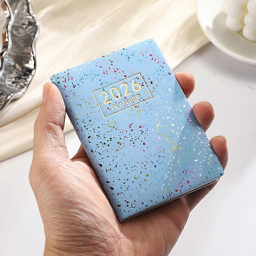 A7 2026 Pocket Planner: PU Cover Small Portable Notebook - Academic & Professional Scheduling for Students/Business Users - New Year Organization