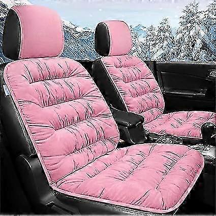 Cushioned Car Seat Cover, Warm Plush Pad Cushion, Universal Fit for All Vehicles, Auto Protector for Cold Winter