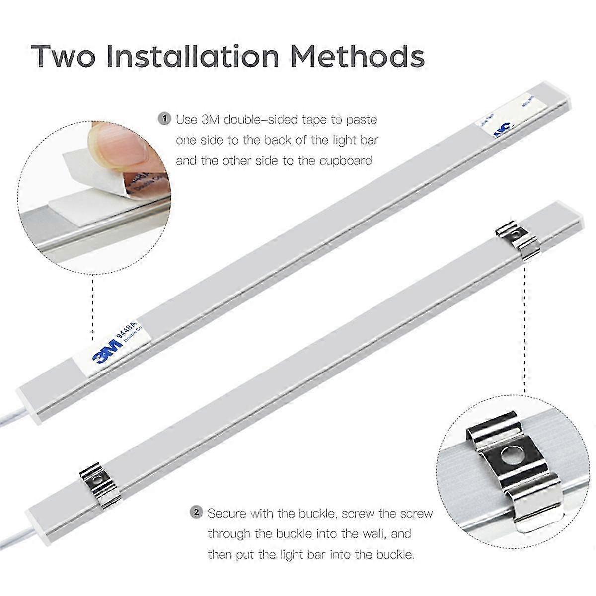 Dimmable LED Under Cabinet Light with Touch Switch and Motion Sensor, 40CM EU Plug