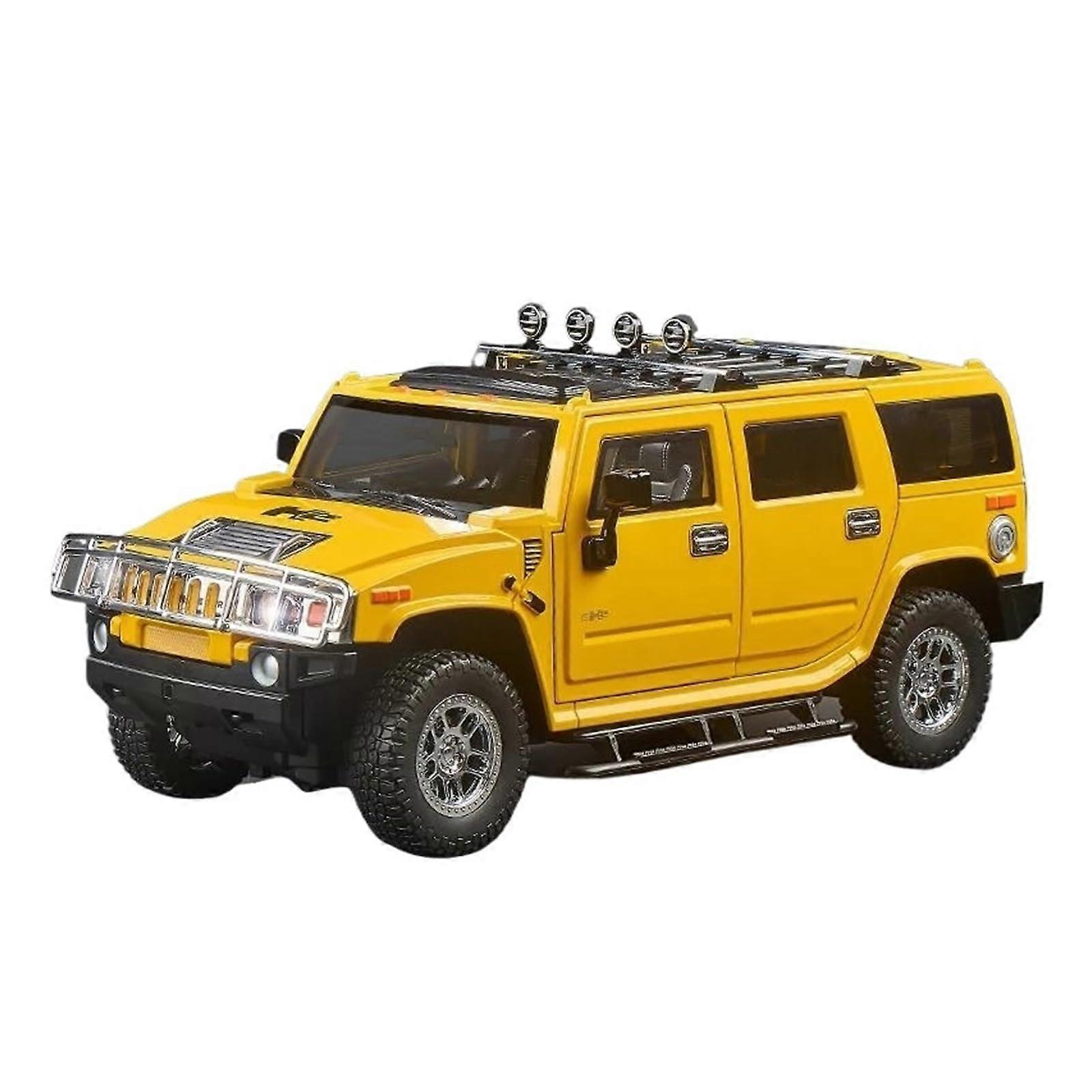 Hummer H2 SUV 1/18 Static Scale Alloy Model Car (Yellow)