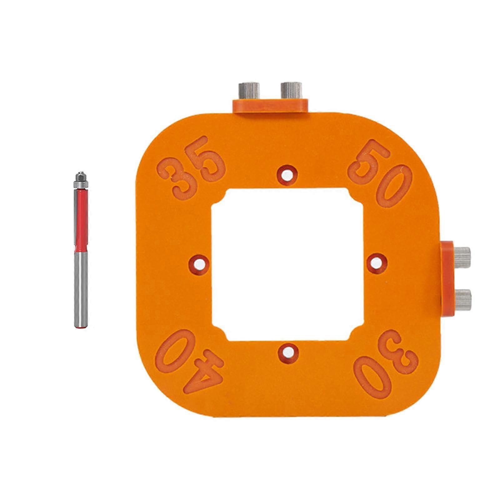 Router Corner Radius Template, Woodworking Tool with Trimming Knife, Portable Multi-Purpose R30 to R50 Adjustable Guide