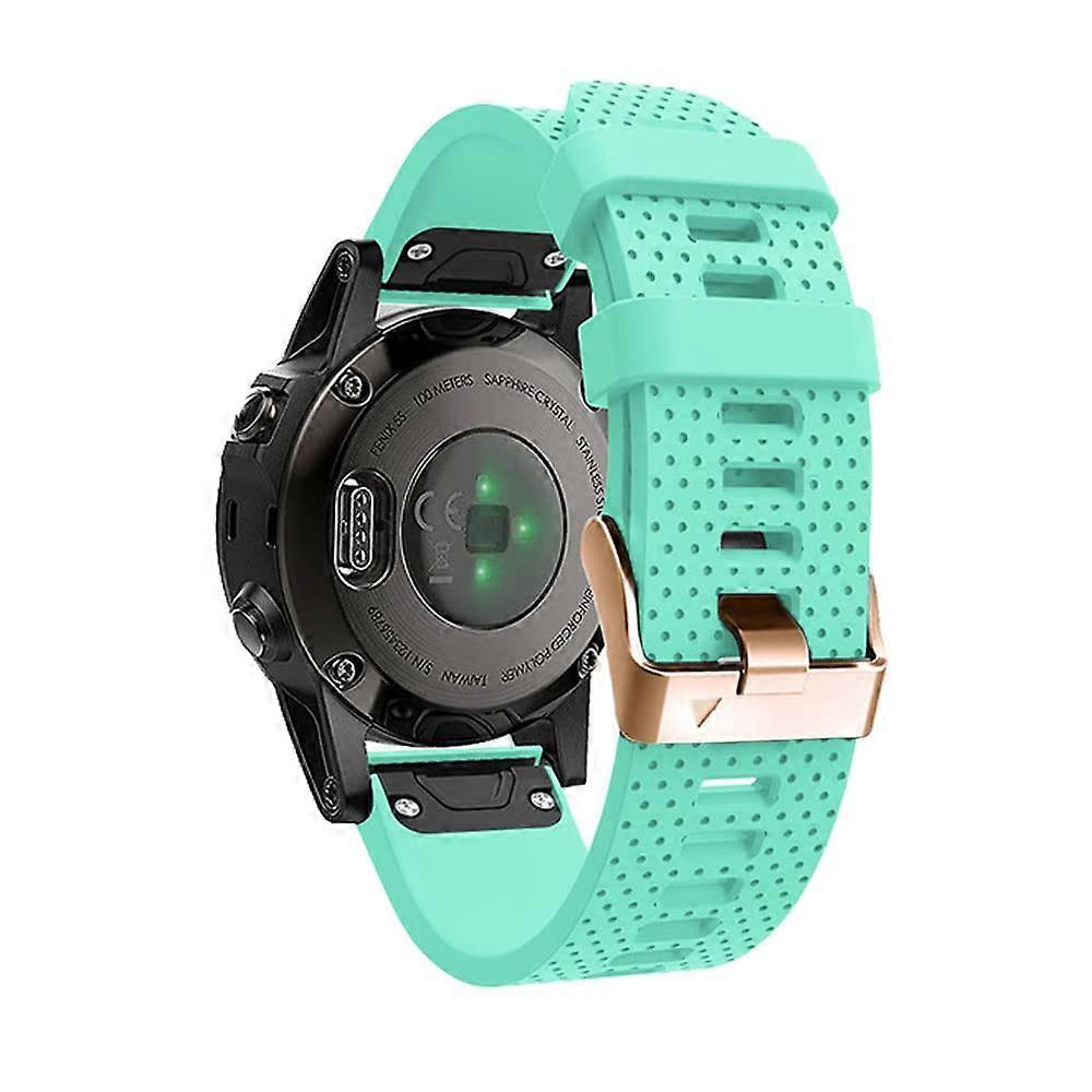 Silicone Watch Strap For Descent Mk2S, Fenix 6S, 6S Pro, 5S Plus, D2 Delta Rose Gold Buckle Quick Release Band