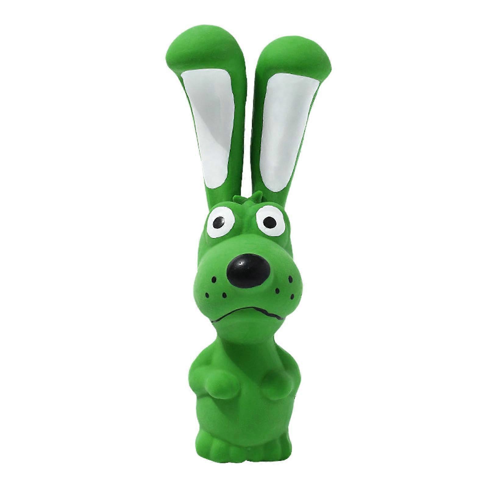 Latex Pet Chew Toy Squeaky Dog Toy, Interactive Crinkle Toy For All Breeds Green