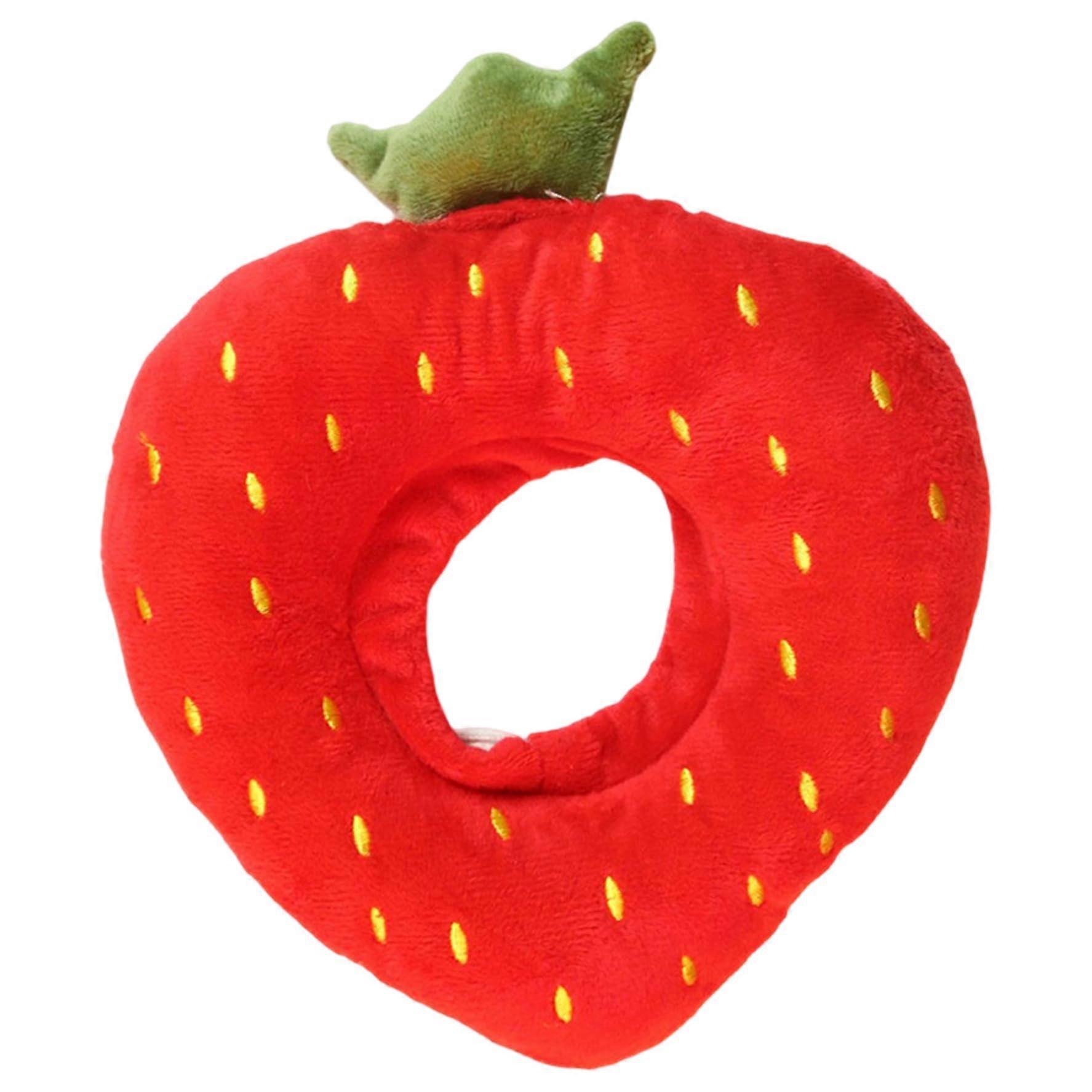 Soft sweet strawberryshaped adjustable antilicking and antibiting comfortable cat recovery collar