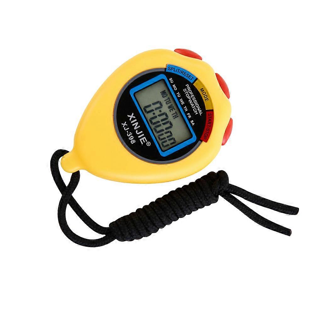 Racing Lap Timer Two Tracks Stopwatch Professional Movement with Split Time Measurement for Yellow 1Set