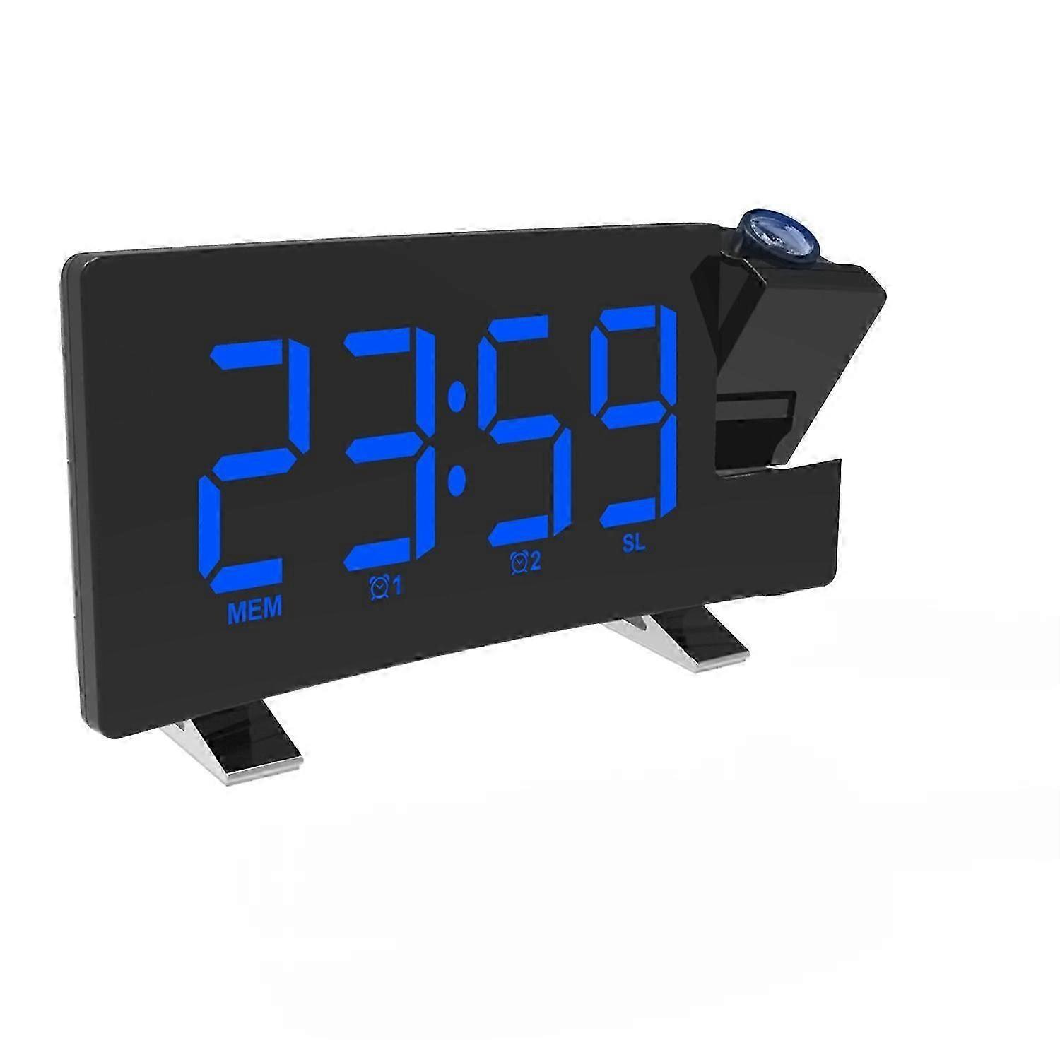 2025 Latest Model FM Radio Clock with Projection LED Smart Alarm Electronic Desk