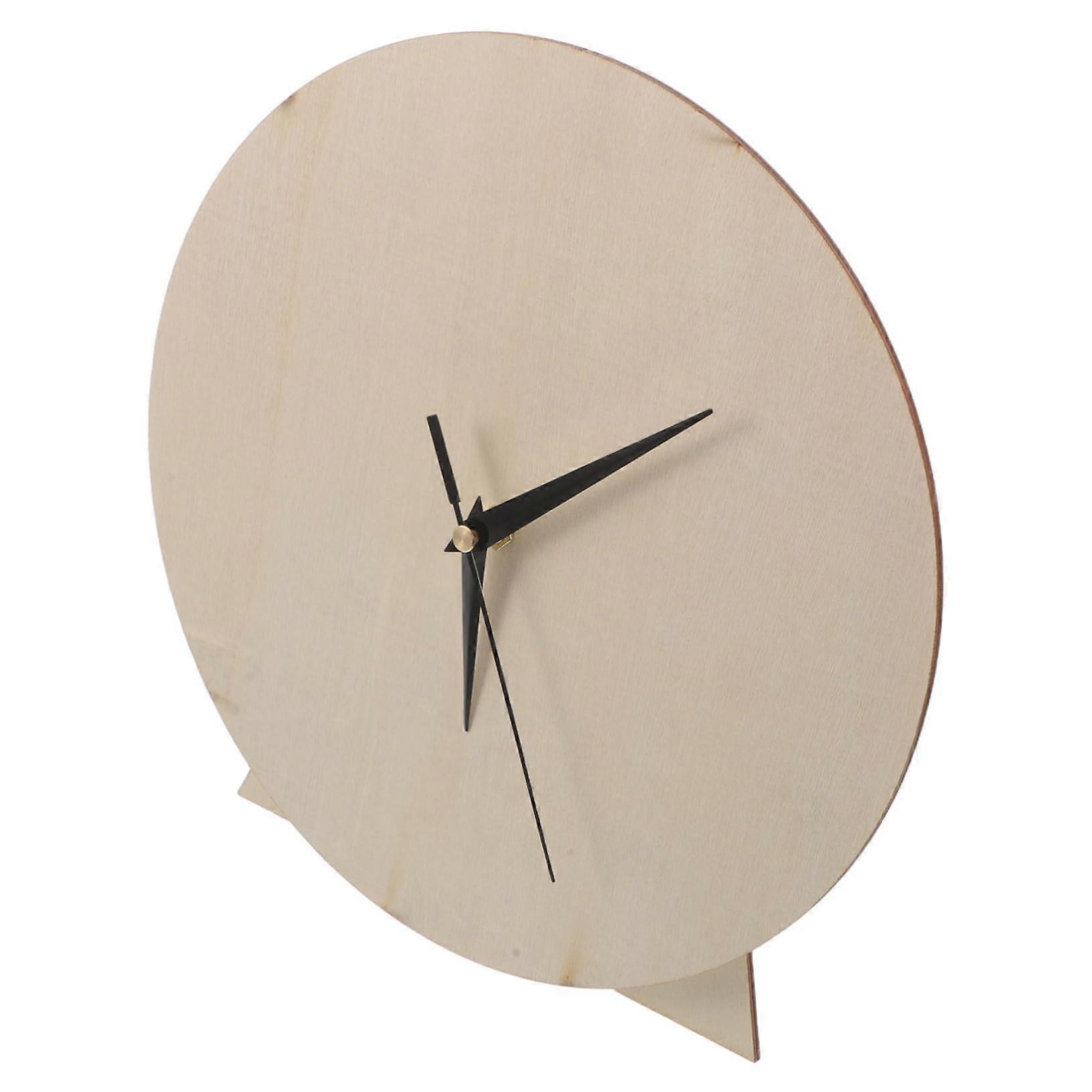 Empty clock, replacement of the dial, parts of the clock movement, wall clock, wooden, beige.