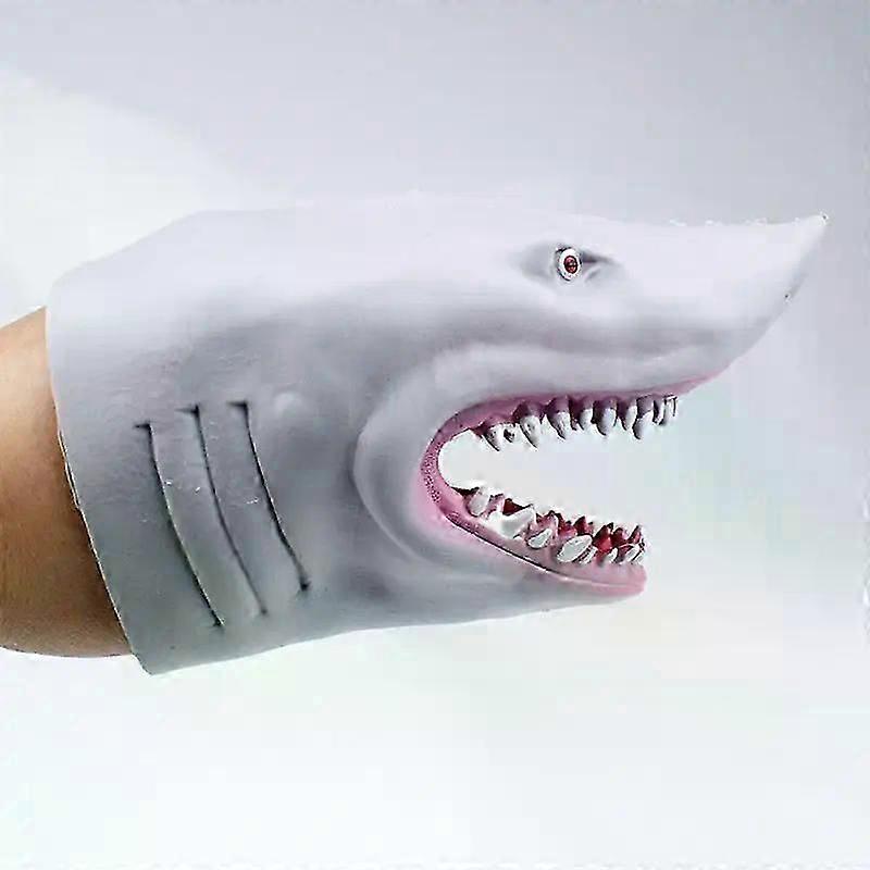 Shark Hand Puppet 2 Colors No Fading Soft No Shedding Skin Friendly Leisure Puzzle Electronic Toys 95g Elastic Hand Puppet Tpr