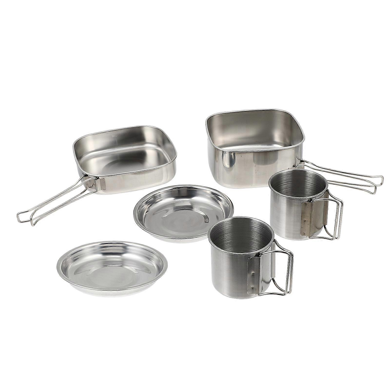 تجهيزات المطابخ التخييم متعددة الوظائف الفولاذ المقاوم للصدأ المحمولة للتسلق 1 مجموعة