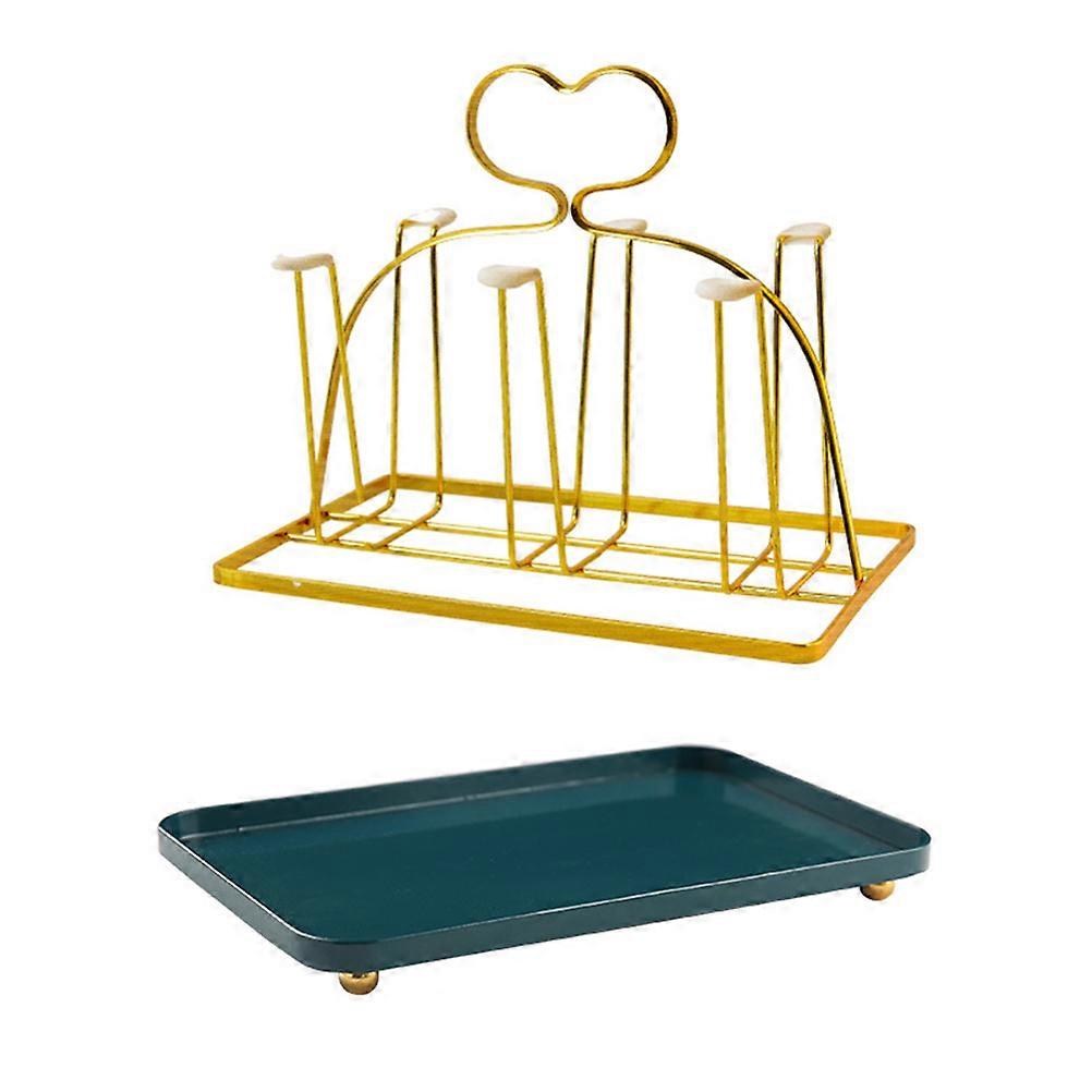 1pc Cup Draining Rack with Tray Creative Cup Holder Plastic Base Drain Rack