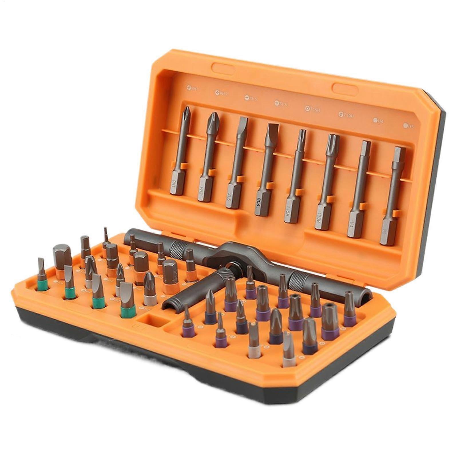 Screwdriver Set 42 in 1 Precision Screwdriver Kit - Aluminium Alloy Multifunctional Ratchet for Furniture and Electronics