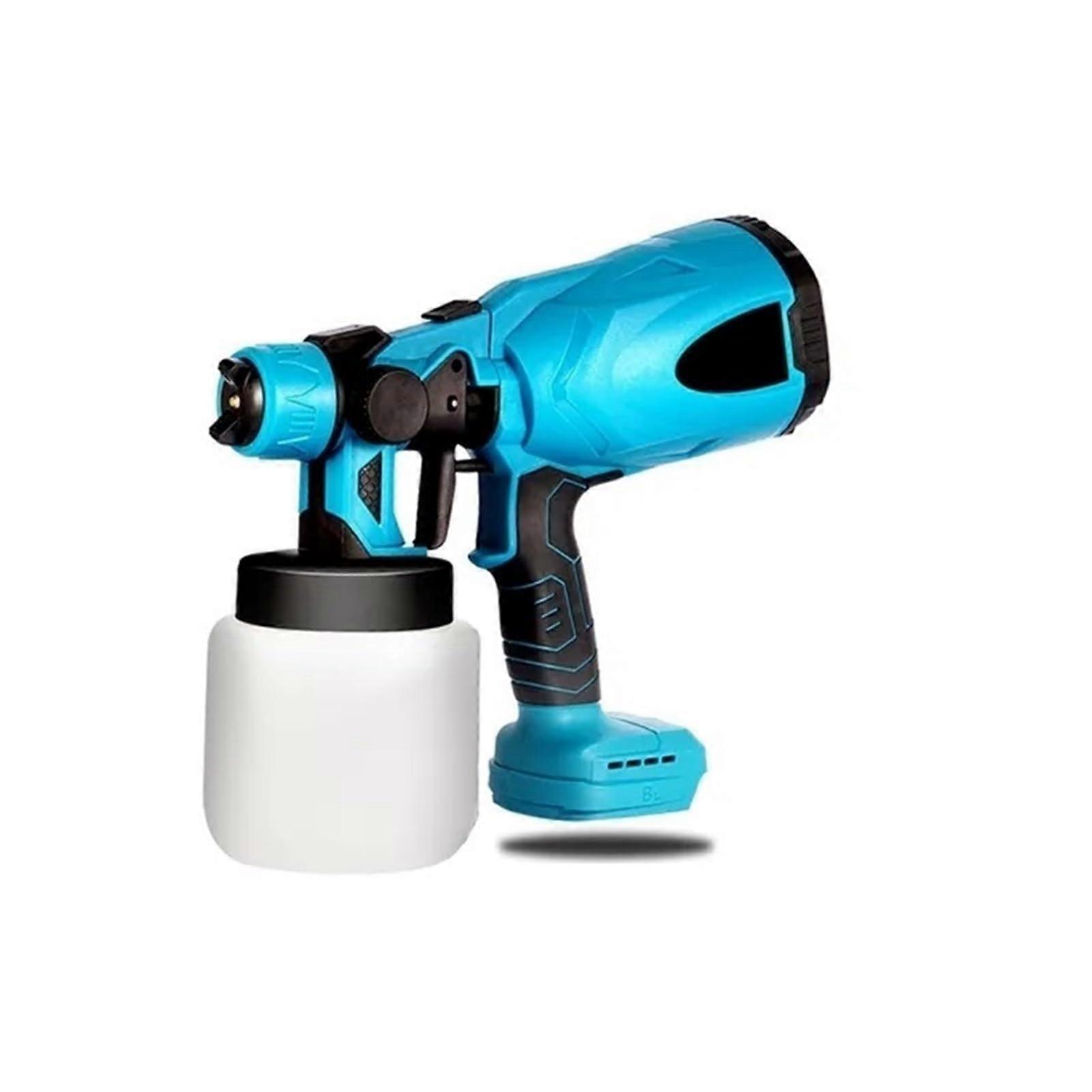 Lackierpistole 800ML Electric Spray Gun Battery-Powered Paint Sprayer for Auto Furniture Steel Coating Compatible with 18V Battery