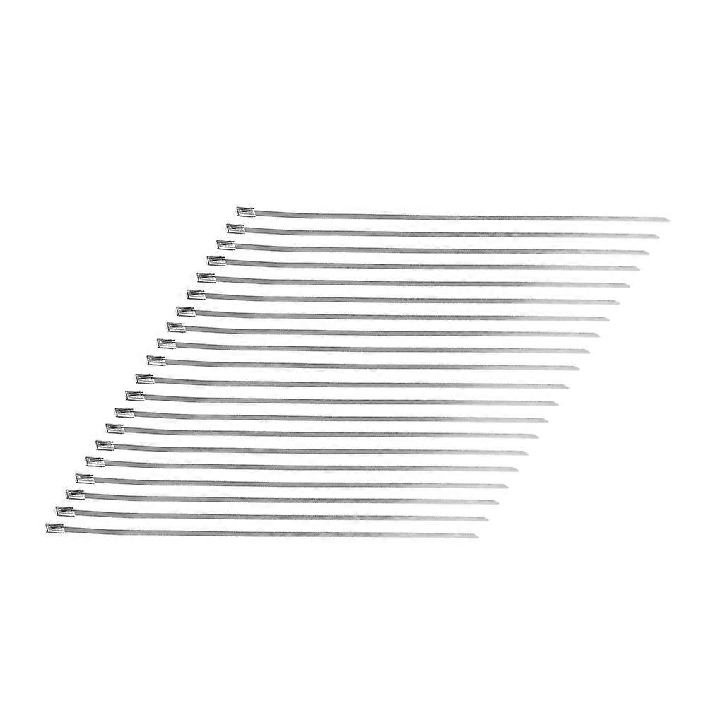 Self-Locking Stainless Steel Zip Ties 20Pcs Silver for Fixing Versatile Applications