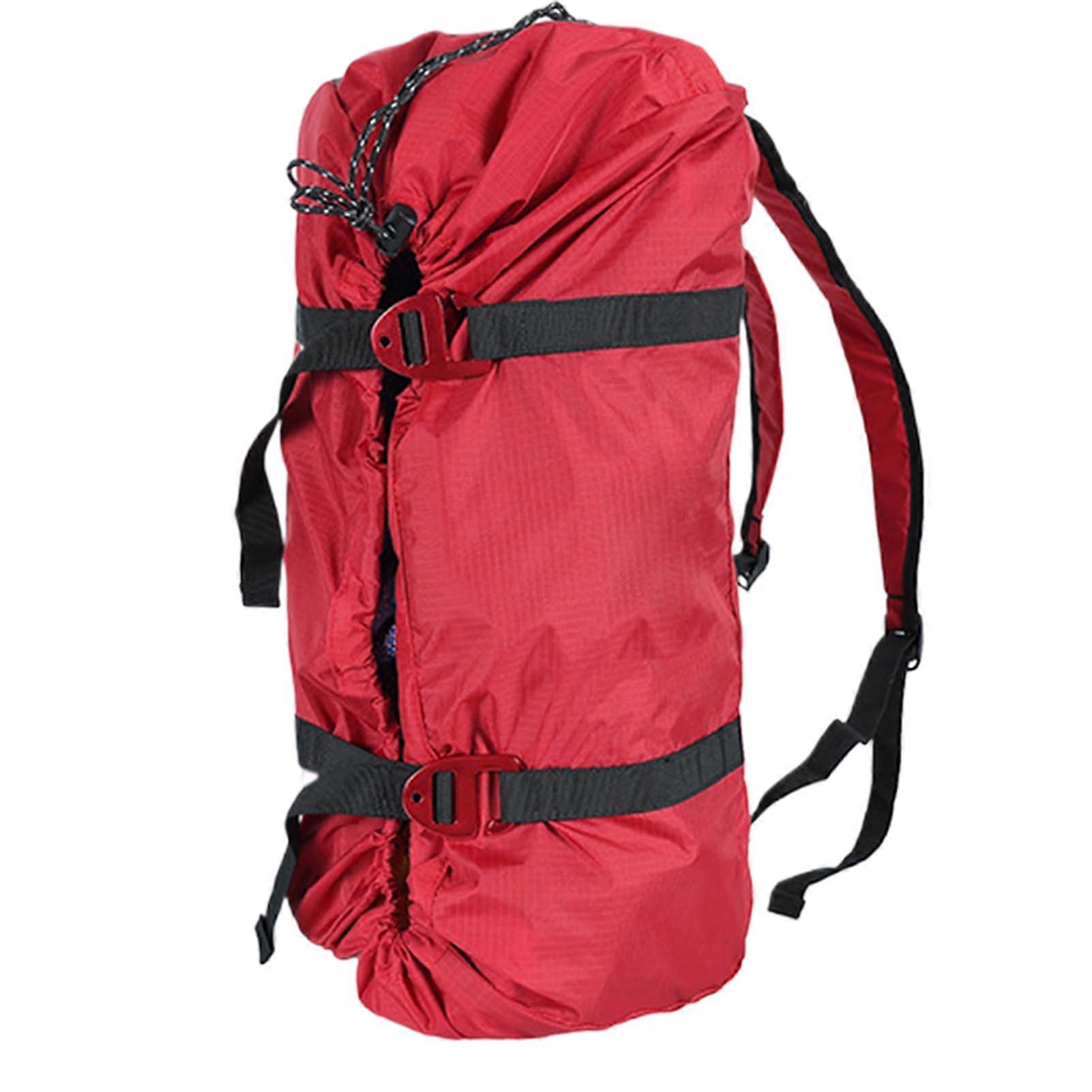 Bag with climbing rope, storage bag, professional, lightweight, red
