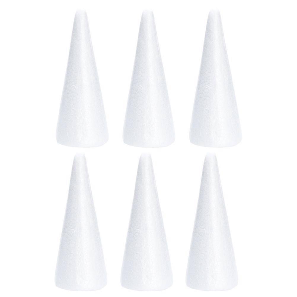 White Cones for DIY Craft Projects and Party Decorations 6 Pieces Perfect for Kids Activities at