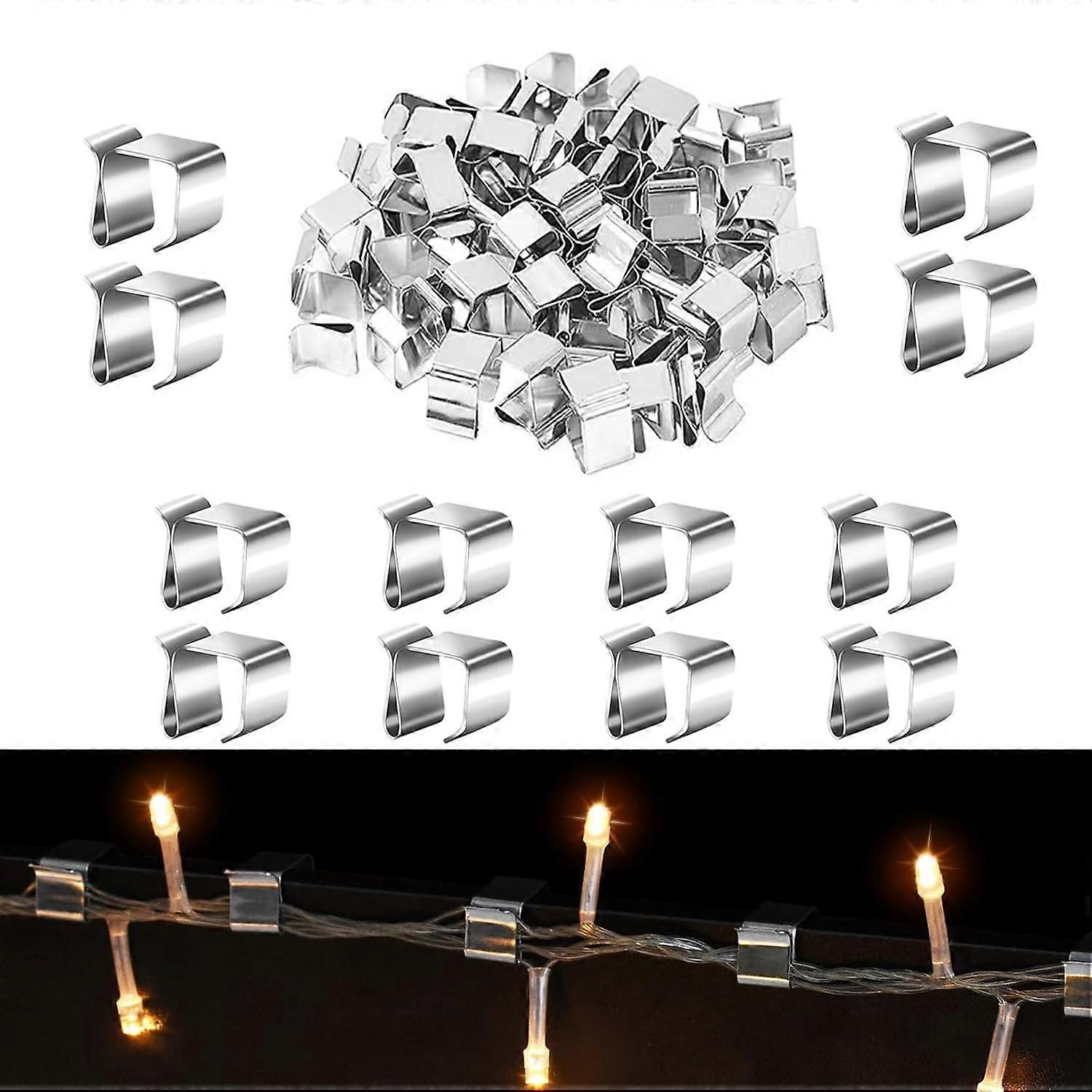 Gutter Hooks for Christmas Lighting, Fairy Lights, S Clip Hooks (15mm x 24mm)