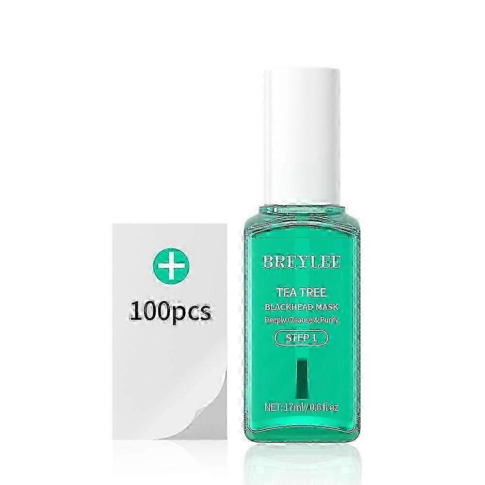 Blackhead Mask, Tea Tree Oil Blackhead Nose Pore Strips, Blackhead Removal Strips, nose strips for blackheads Deep Cleansing(17mL, 0.6 fl oz) (With 10