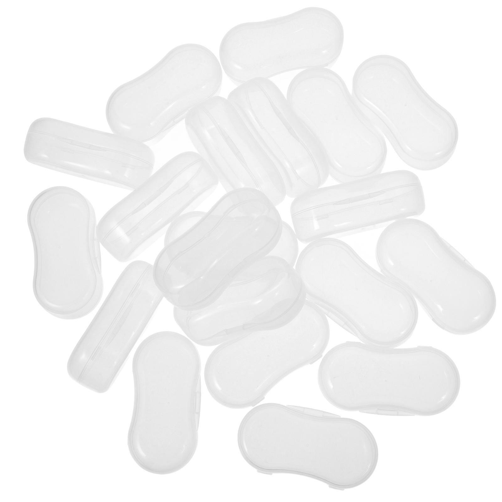 Dog Finger Toothbrush Storage Box for Storage 20Pcs Transparent Case