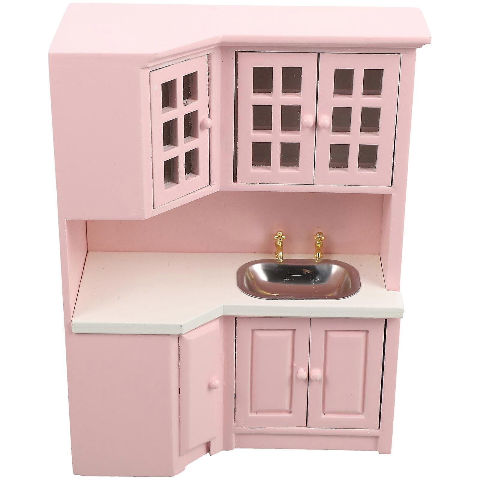 Mini Kitchen Miniatures Counter Model Ornament for Doll House Furniture Design 1Pcs