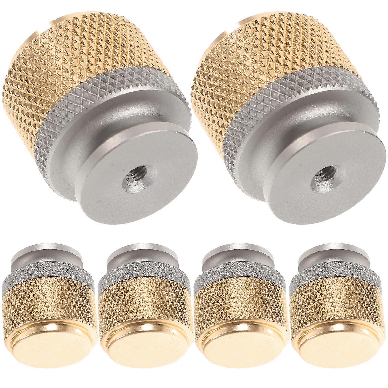 Cabinet Handles Grey Zinc Alloy Modern Cabinet Knobs for Home Use 6Pcs