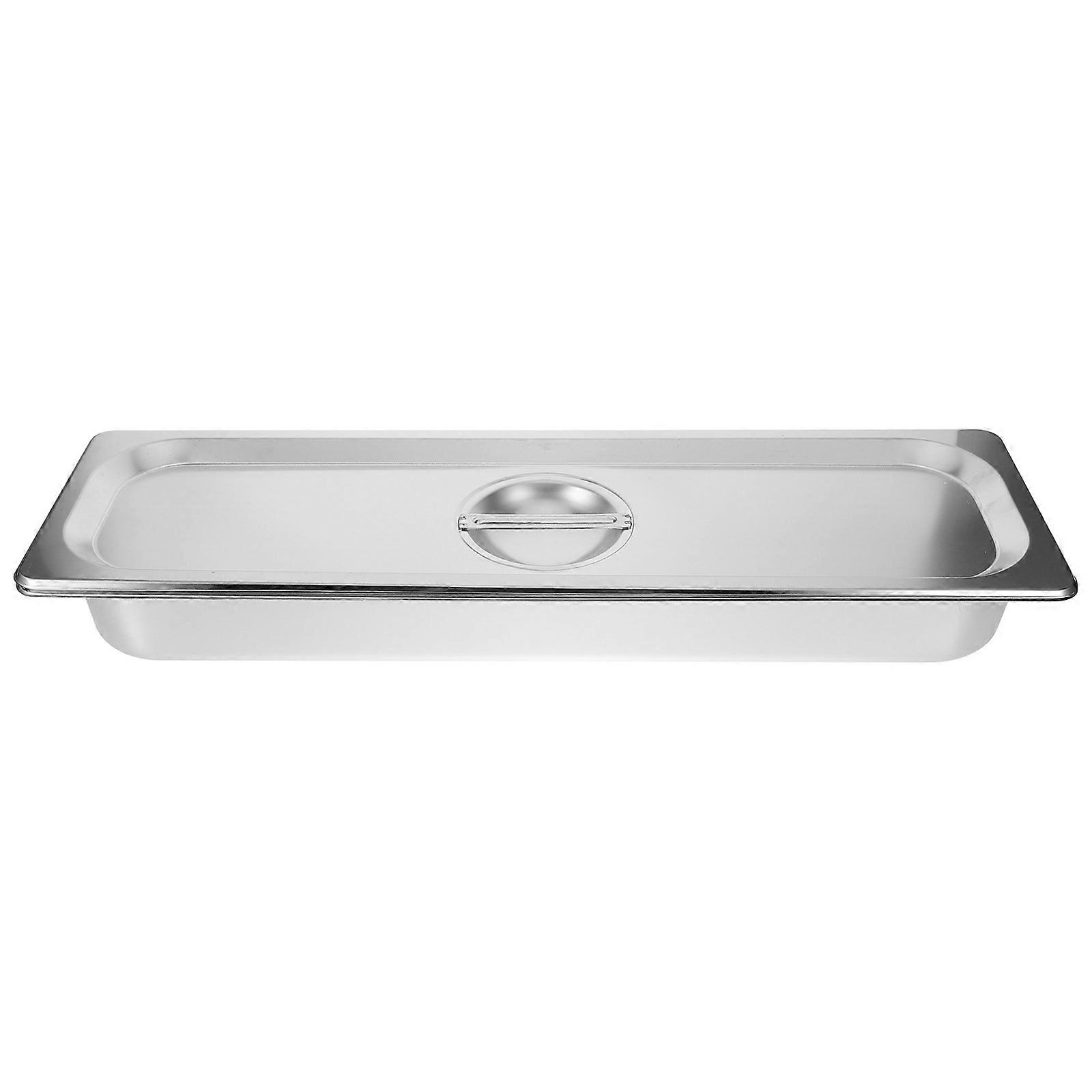 Stainless Steel Buffet Tray Food Serving Pan Rectangle Elegant Design For Commercial Users 1Set