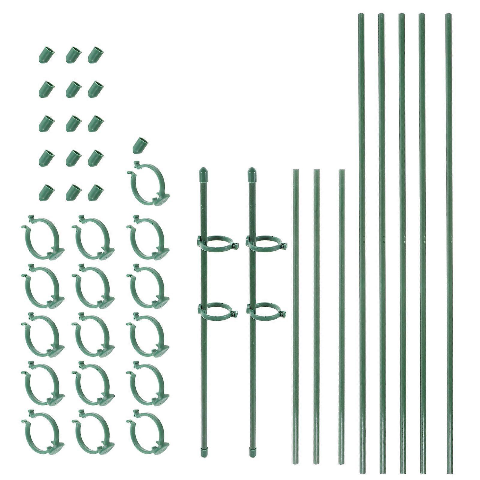 Durable Single Stem Plant Support Stakes with Clips for Tomatoes and Climbing Plants – Lightweight and Elegant Design