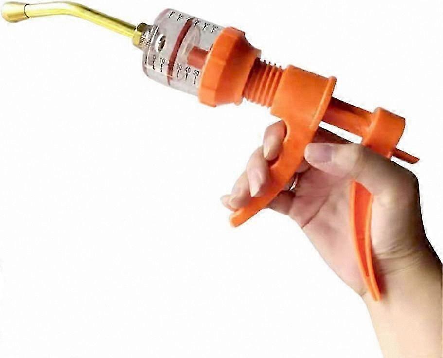 Seringue continue réglable 50ML pour le bétail à usage vétérinaire Bovins Porc Chèvre Injecteur Outil