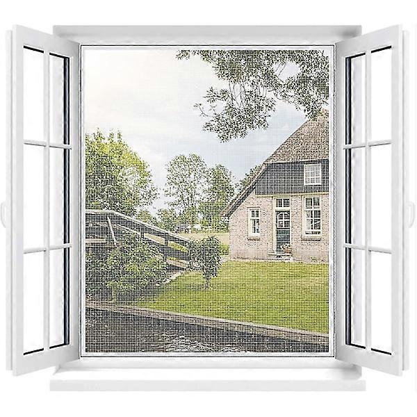 Mosquito Net Window Cuttable Universal Washable Net with Self-adhesive Mesh Strip Adjustable Mosquito Net Curtain No Drilling Max 130x150cm (Pack of 1