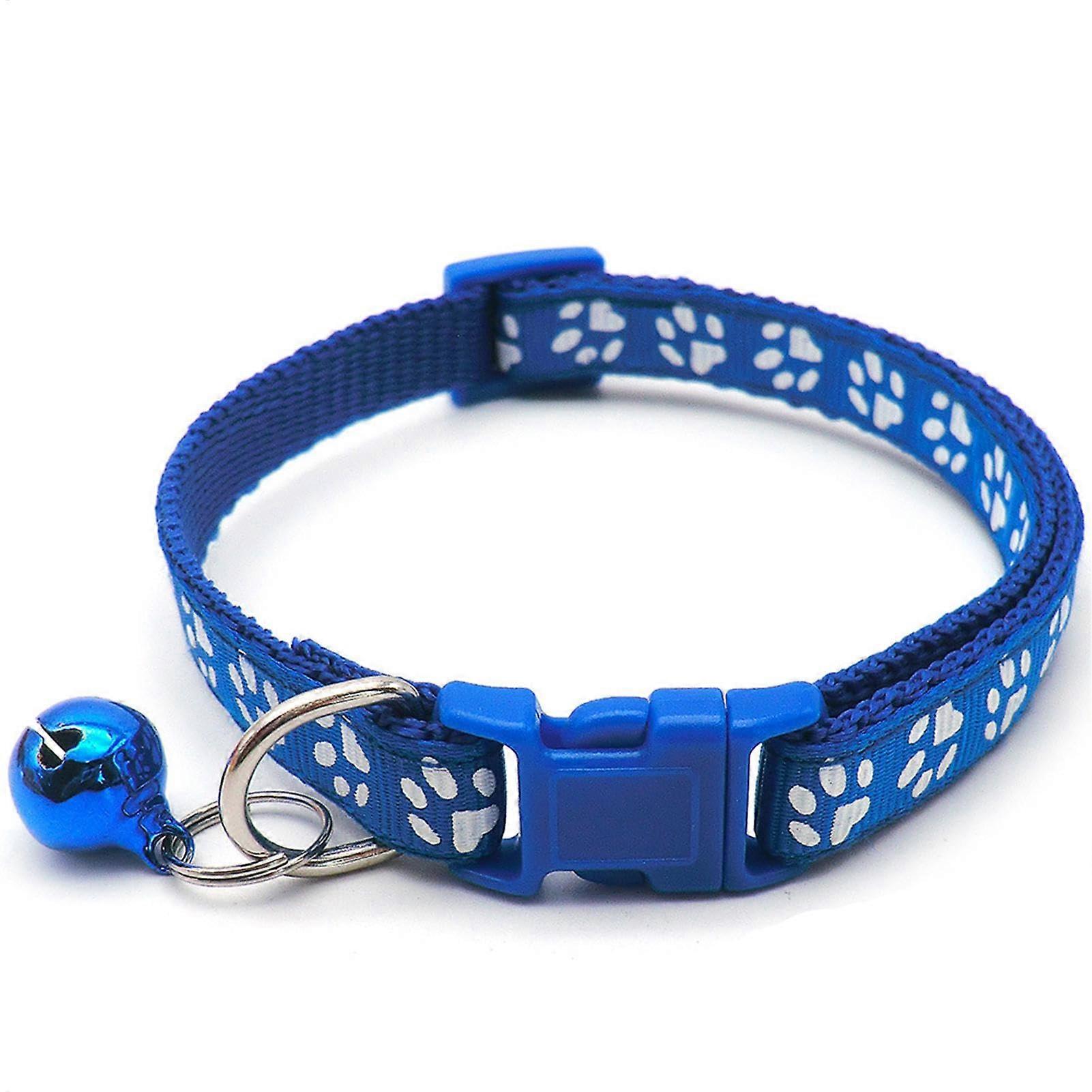 Puppy Collars Adjustable Birth Collars With Bells Soft Rope For Puppies And Kittens Blue Small Dogs And Cats