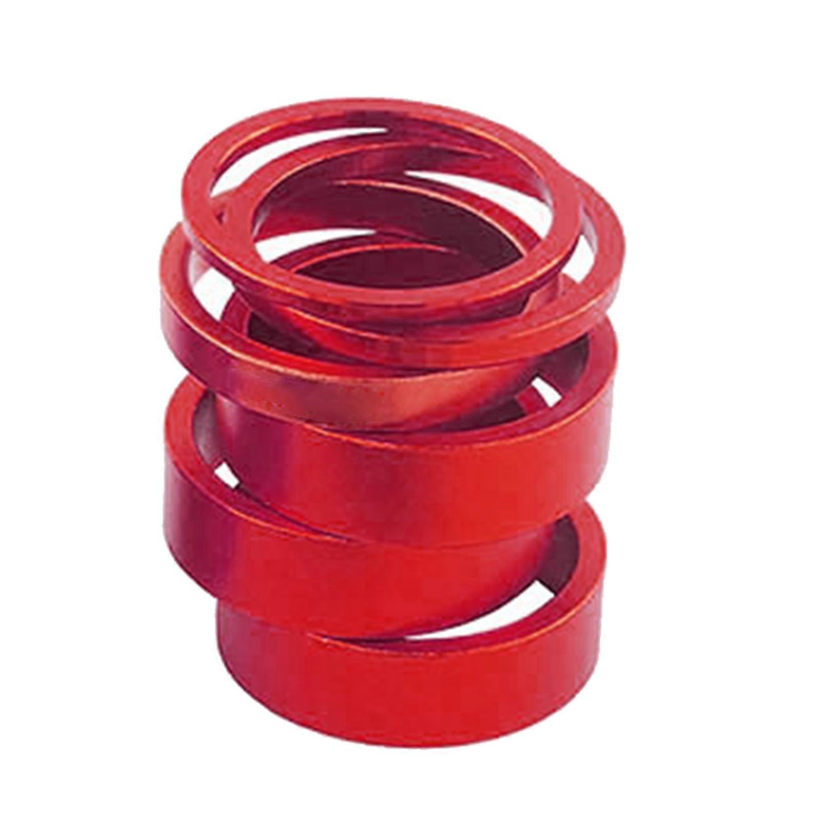 Mountain Bicycles Aluminum Alloy Headsets Fork Spacers Bicycles Handlebars Stem Washer Rings Front Fork Bicycles Part Red
