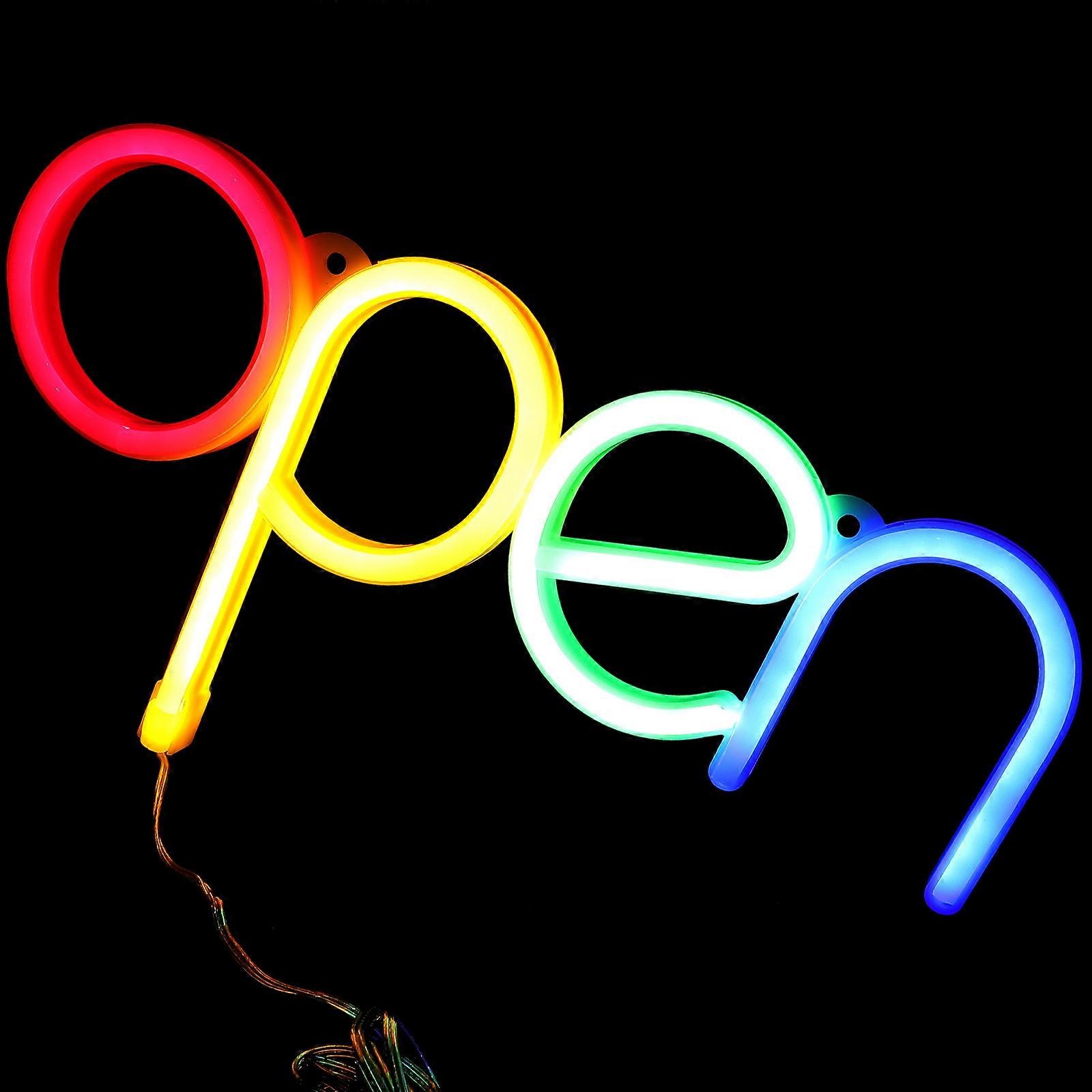 Neon Wall Light for Decoration LED Open Sign with PVC Material White Color for Party and Home Decor