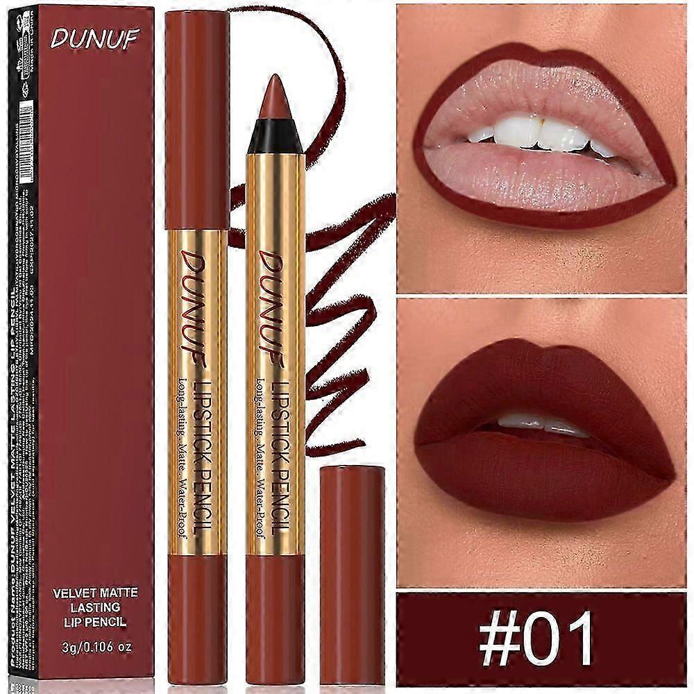 Matte Lip Liner Sharpenable, Professional Waterproof & Smudge-Proof, Velvet Matte, Long-Lasting Color Lock, Daily Wear, Ideal for Bold & Chic Makeup