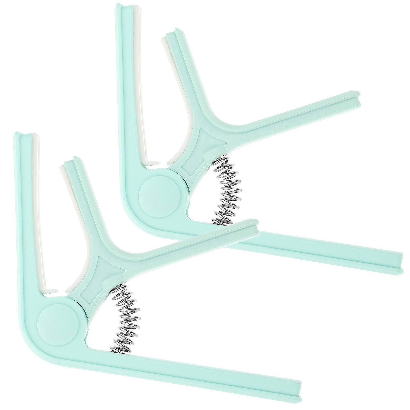 Spring Tension Capo 2pcs for Guitar Ukulele, Non Slip Durable Clip, Easy to Use Musical Instrument Accessories for Musicians and Special Occasions
