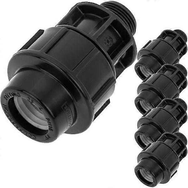 Set of 5 polyethylene male threaded ends 32 mm x 1” for irrigation systems