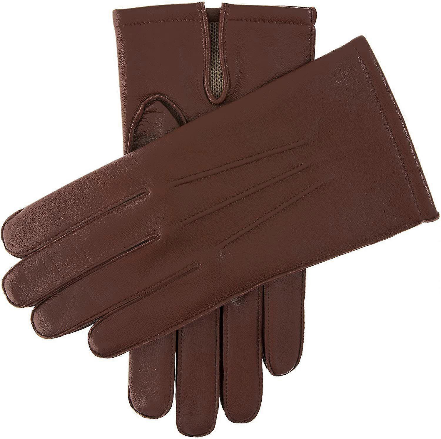 Dents Mens Leather Keston Gloves w/ Palm Vent & 3